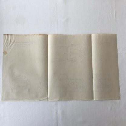 1931 Coachbuilder Car Design Blueprint Rendering Blue Print Brougham Sedan Body 