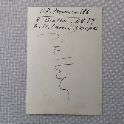 Vintage Racing Photo Photograph Monaco Grand Prix Bruce McLaren Richie Ginther