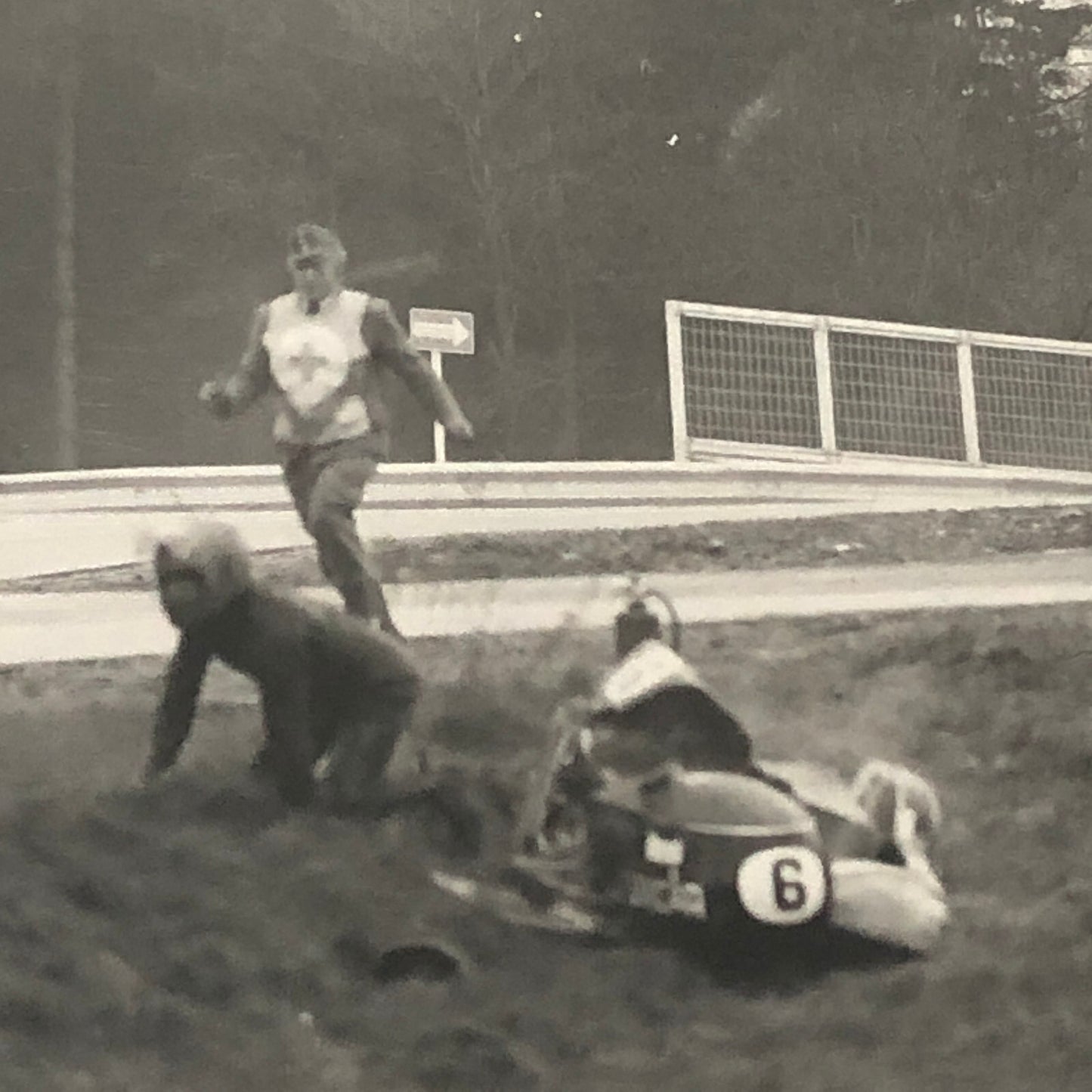 Motorcycle Sidecar Racing Crash Accident Photo Lot 4x German Rudi Kurth Dane Row