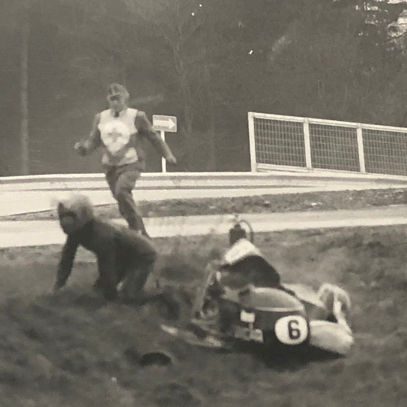 Motorcycle Sidecar Racing Crash Accident Photo Lot 4x German Rudi Kurth Dane Row