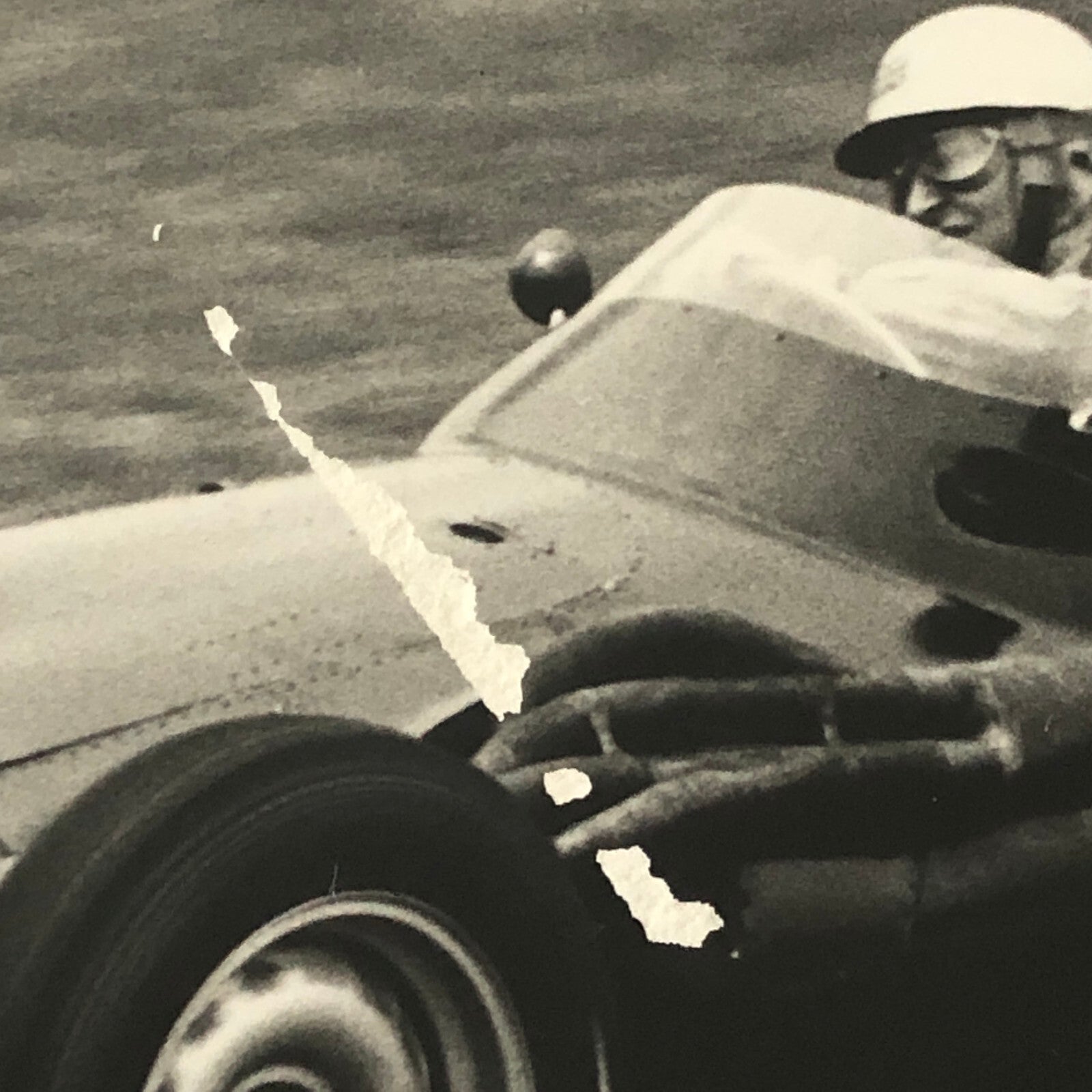 Vintage Racing Photo Photograph BRM Car Harry Schell