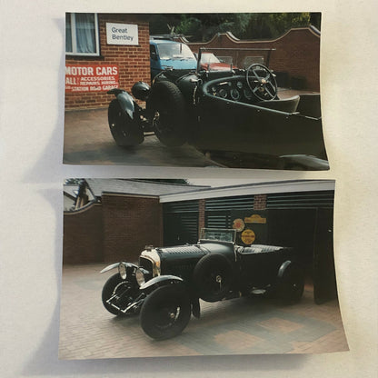 Vintage 1929 Bentley 4 1/2 Litre Car Photo Photograph Print Lot of 2
