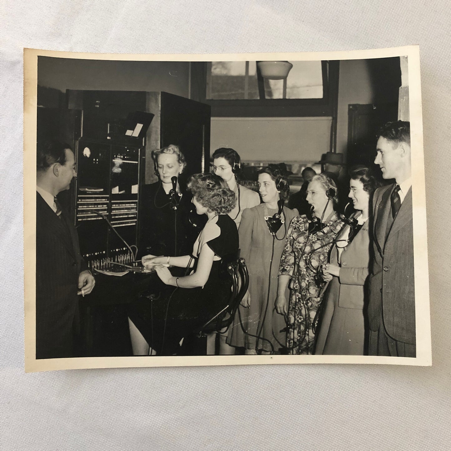 Vintage Photo Photograph Telephone Switchboard Office Workers Bell Canada