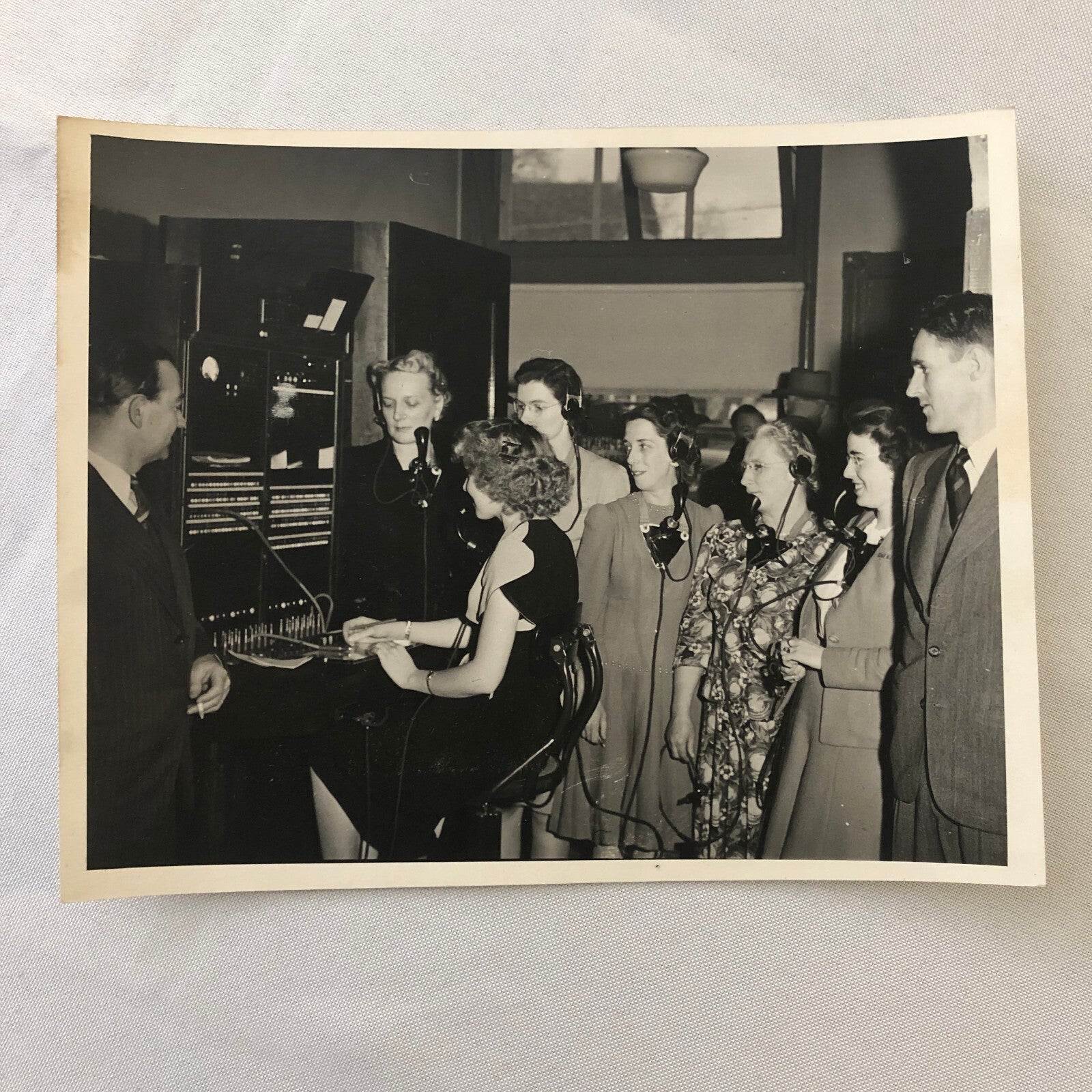 Vintage Photo Photograph Telephone Switchboard Office Workers Bell Canada
