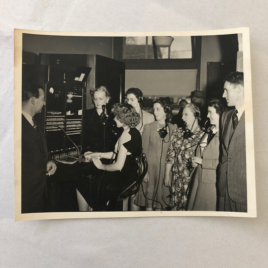 Vintage Photo Photograph Telephone Switchboard Office Workers Bell Canada