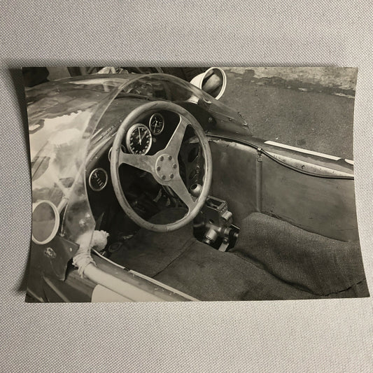Vintage Racing Car Interior Photo Photograph Print 