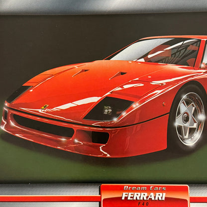 Ferrari F40 Dream Cars Mini Poster Card Brochure European