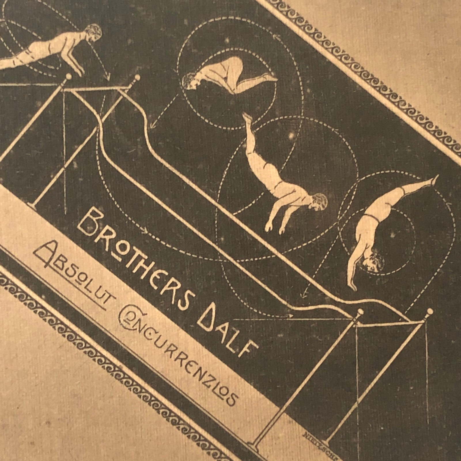 Circus Acrobat Act Performer Postcard Post Card Brothers Dalf Vintage