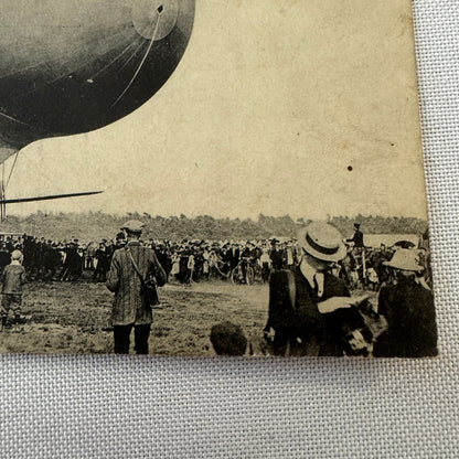 Vintage Zeppelin Airship Dirigible Postcard Post Card French Nulli Secundus