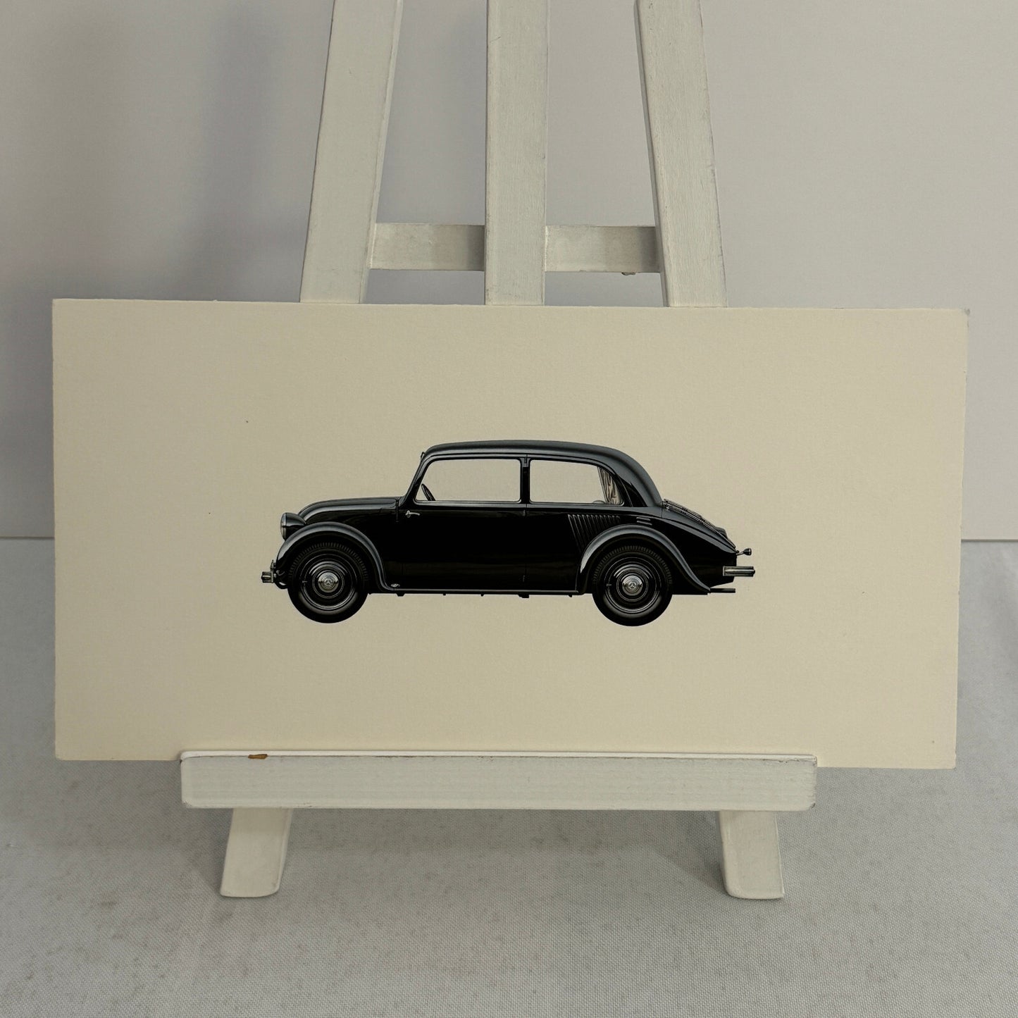 1934 Mercedes Benz 130 W23 Car Illustration Art Drawing Hand Drawn Vintage