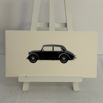 1934 Mercedes Benz 130 W23 Car Illustration Art Drawing Hand Drawn Vintage