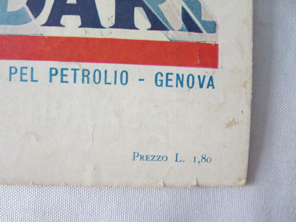 Poster Standard Oil Italian Gas & Oil Petroleum Mini Poster Vintage Small Size