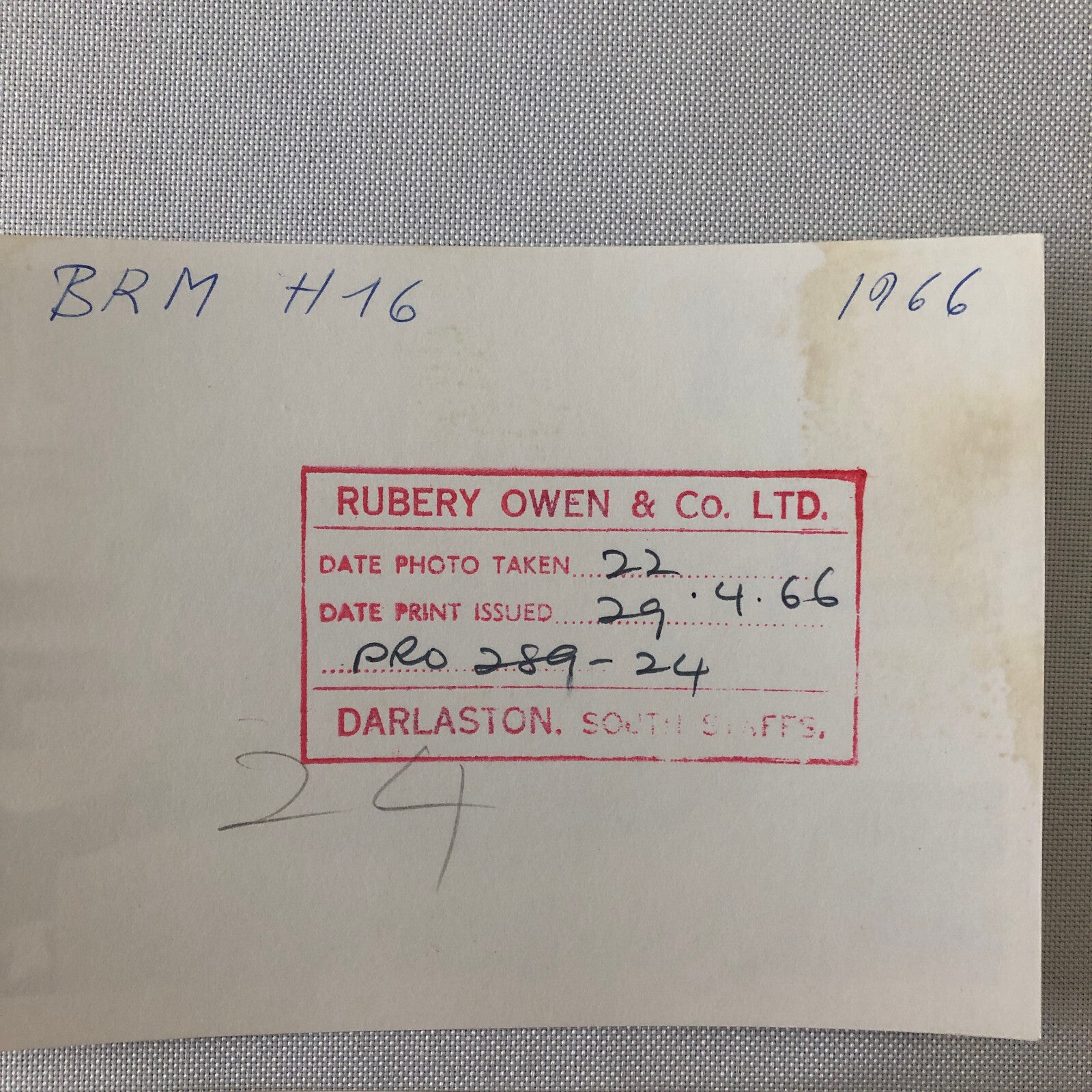 Vintage Racing Photo Photograph Print BRM Engine Lot of 5