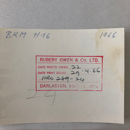 Vintage Racing Photo Photograph Print BRM Engine Lot of 5