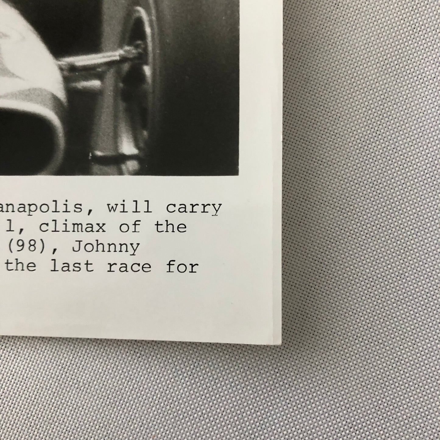 Vintage Indy Indianapolis 500 Racing Photo Photograph Graham Hill + 1968