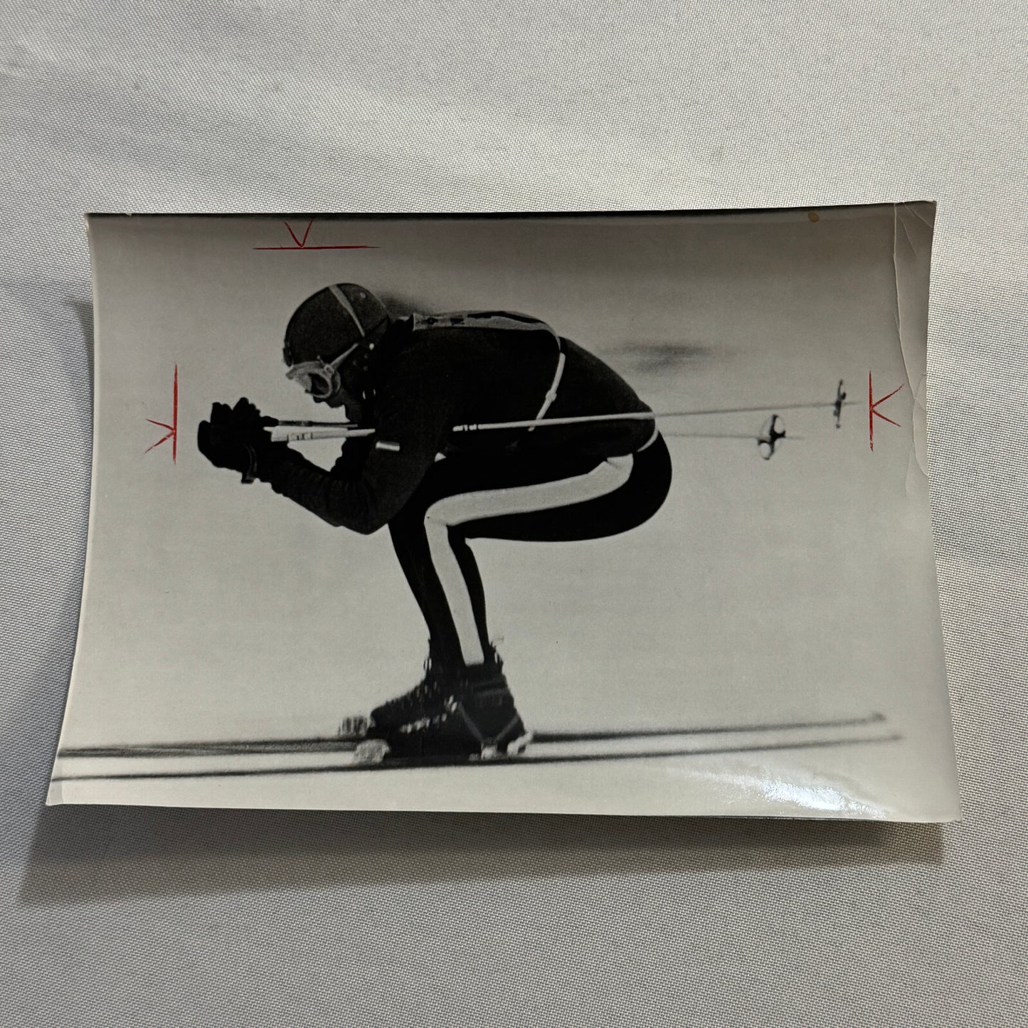 Vintage Skier Skiing Photo Print Retro Winter Sports Wall Art