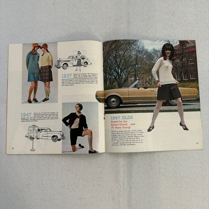 1967 Oldsmobile Rocket Circle Brochure Factory Magazine Delta 88 Youth Fashion +