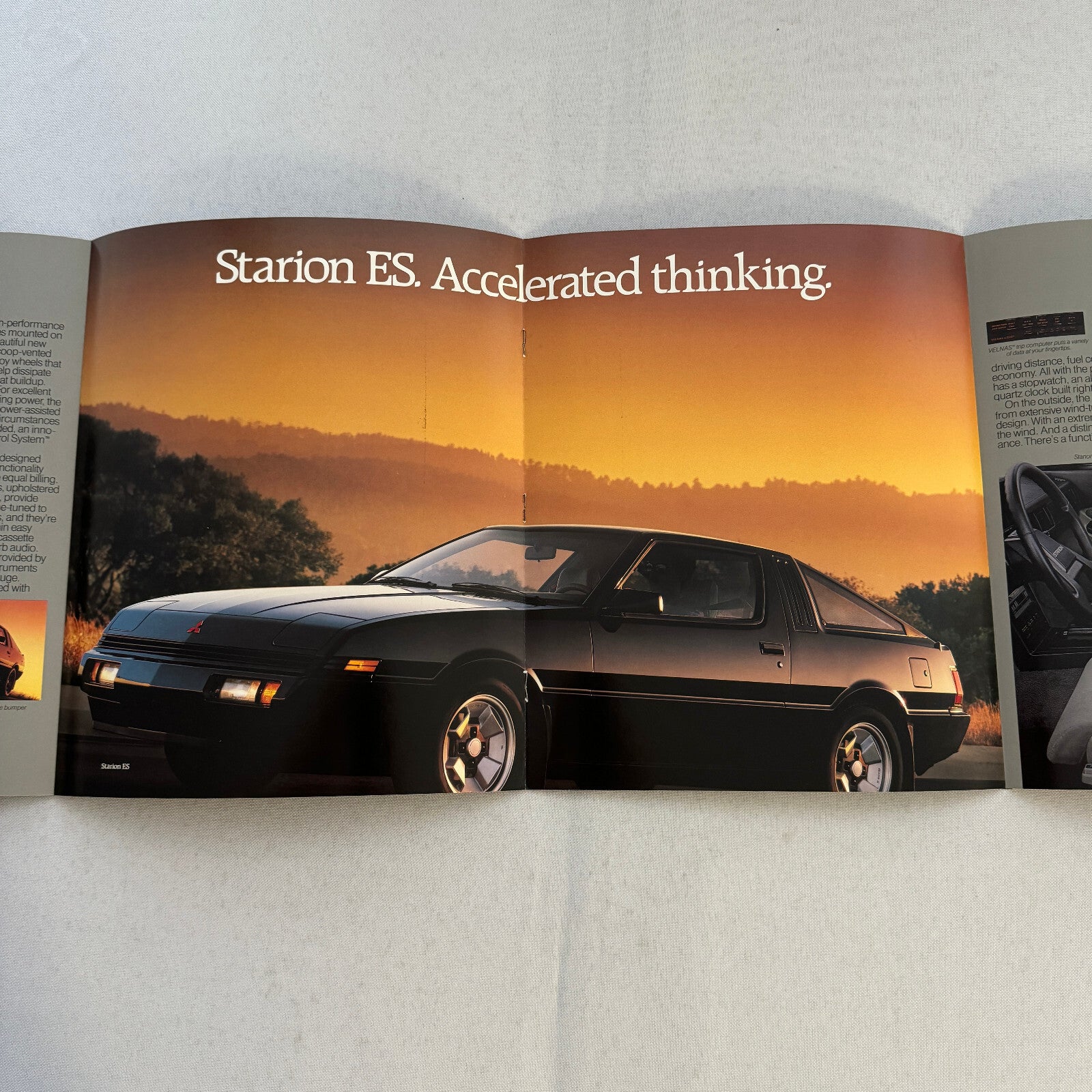 1985 Mitsubishi Starion Sports Car Sales Brochure Catalog Advertising