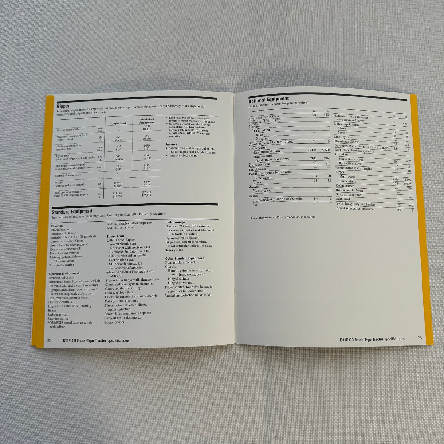 Caterpillar Cat D11R CD Carrydozer Tractor Construction Equipment Brochure