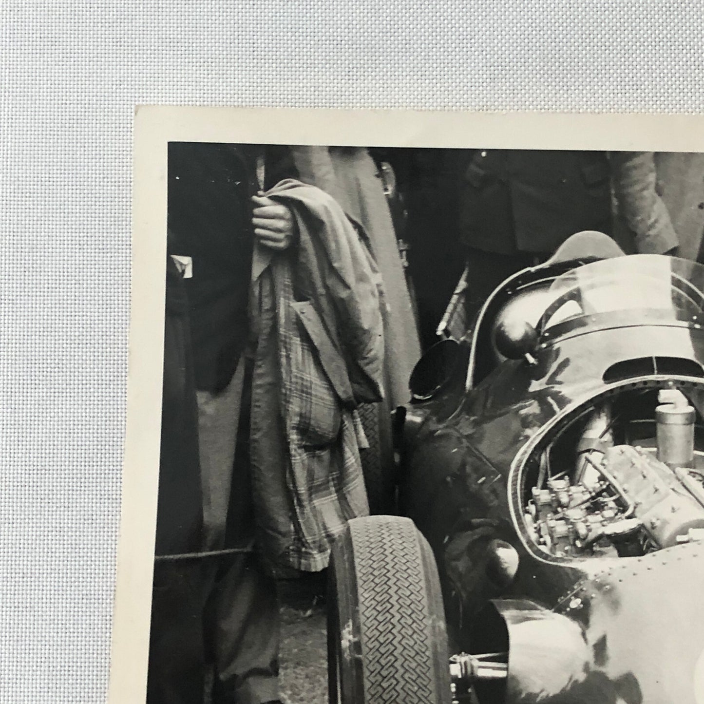 Vintage Racing Photo Photograph BRM Car Before Race
