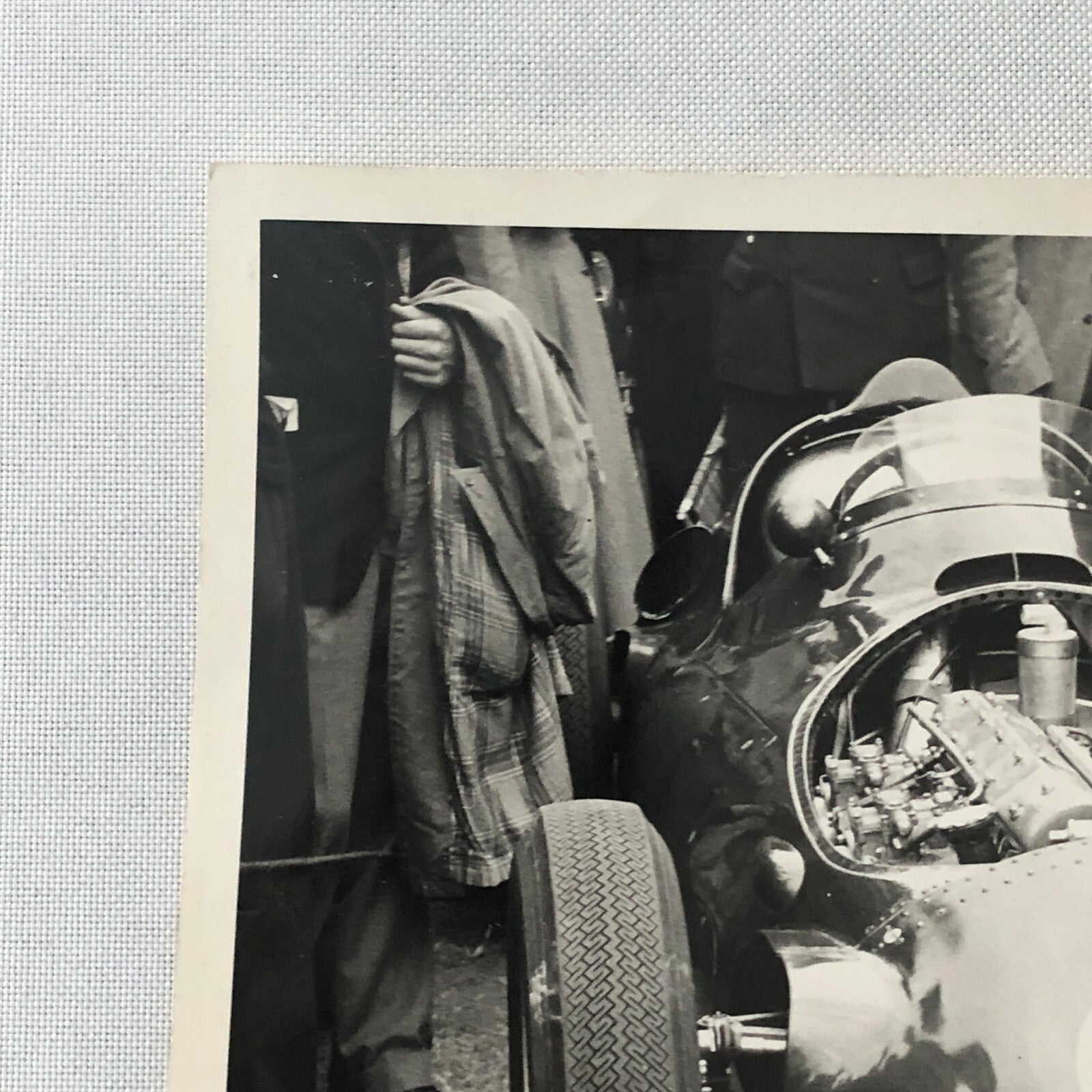 Vintage Racing Photo Photograph BRM Car Before Race