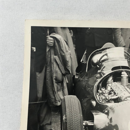 Vintage Racing Photo Photograph BRM Car Before Race