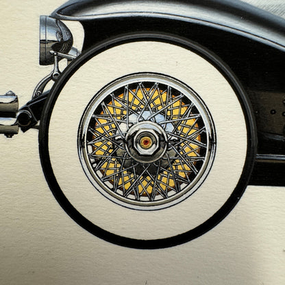 1932 Duesenberg Model J by Coachbuilder Derham Car Illustration Art Drawing