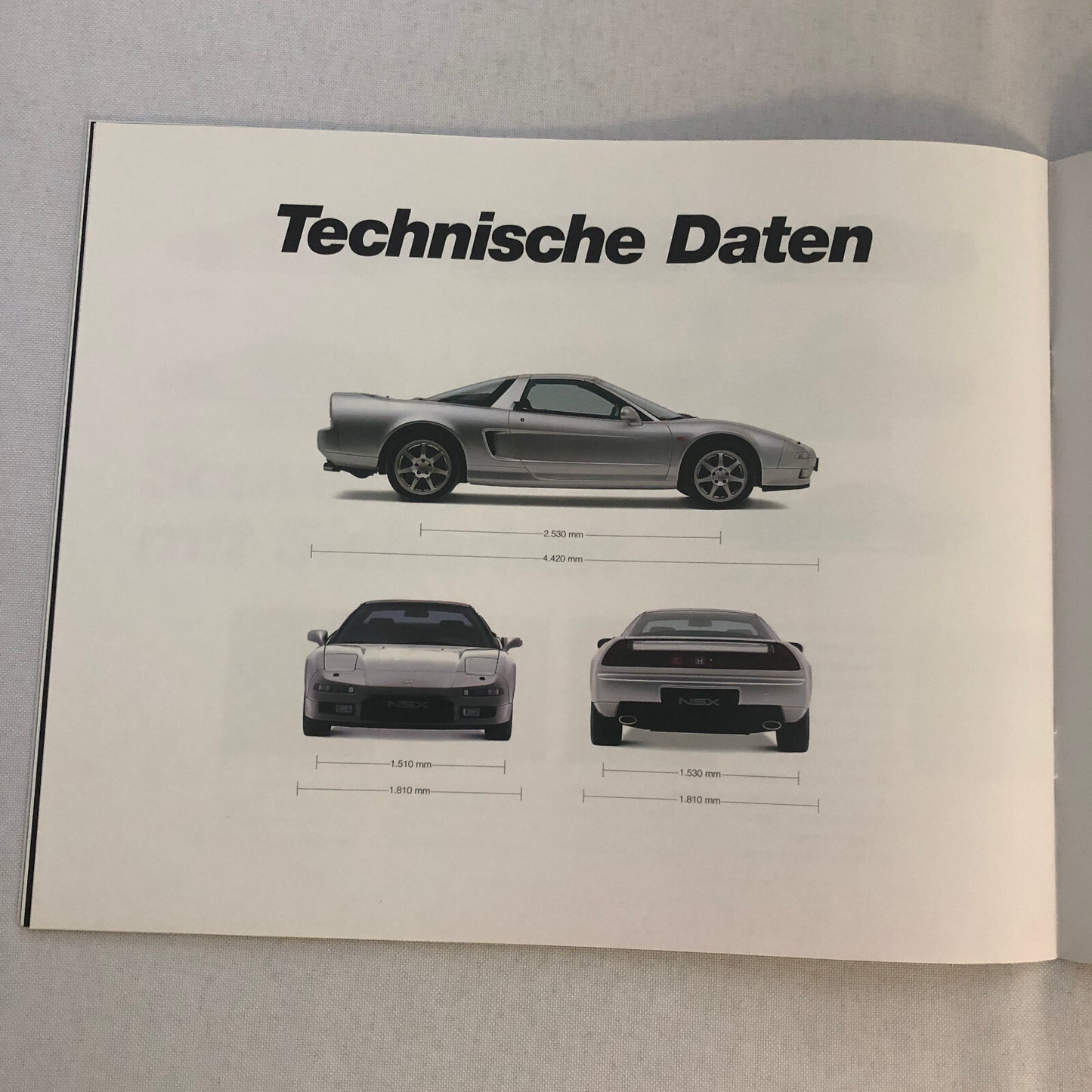 1997 1998 Honda NSX Car Sales Brochure Catalog GERMAN TEXT European Market