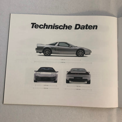 1997 1998 Honda NSX Car Sales Brochure Catalog GERMAN TEXT European Market