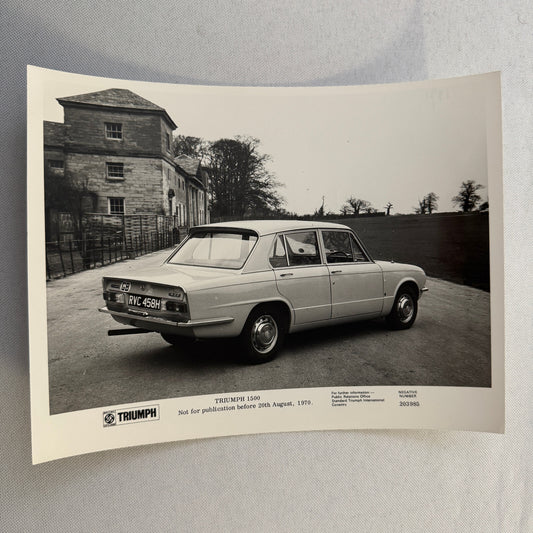 Triumph 1500 Car Factory Press Photo Photograph Print 1971