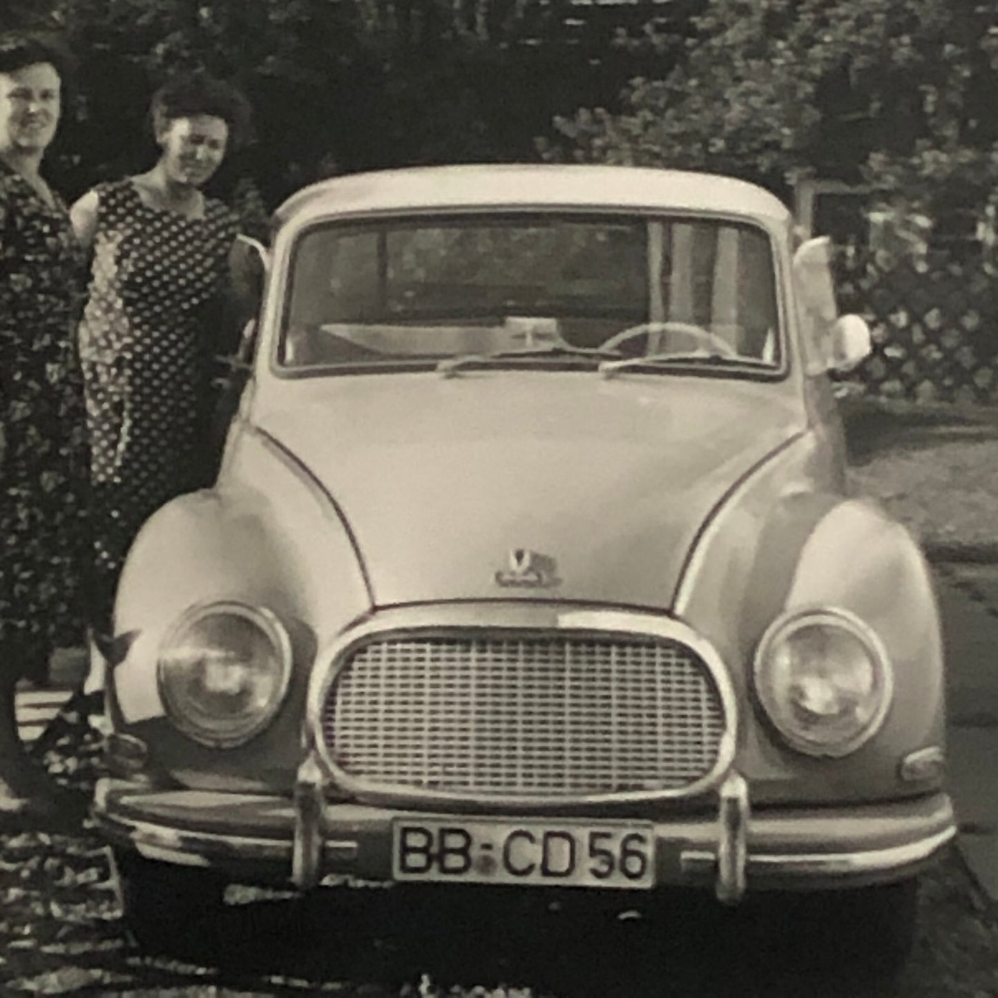 Vintage Photo Photograph  Women with Auto Union Audi Car - Tag AL22SM2