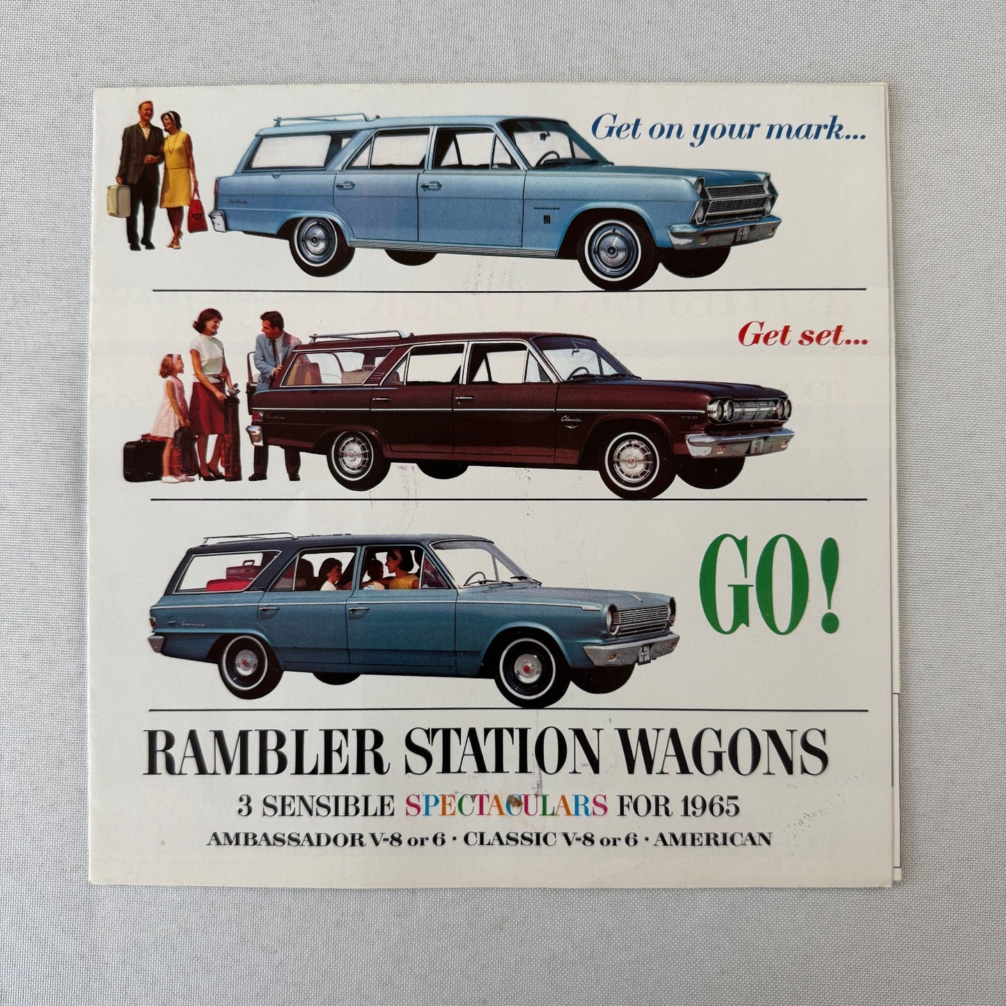 1965 Rambler Station Wagon Car Sales Brochure American Classic Ambassador