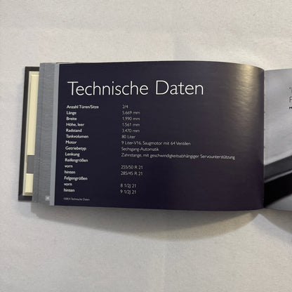 Rolls Royce 100EX Convertible Concept Car Press Kit Photo CD Hardbound German