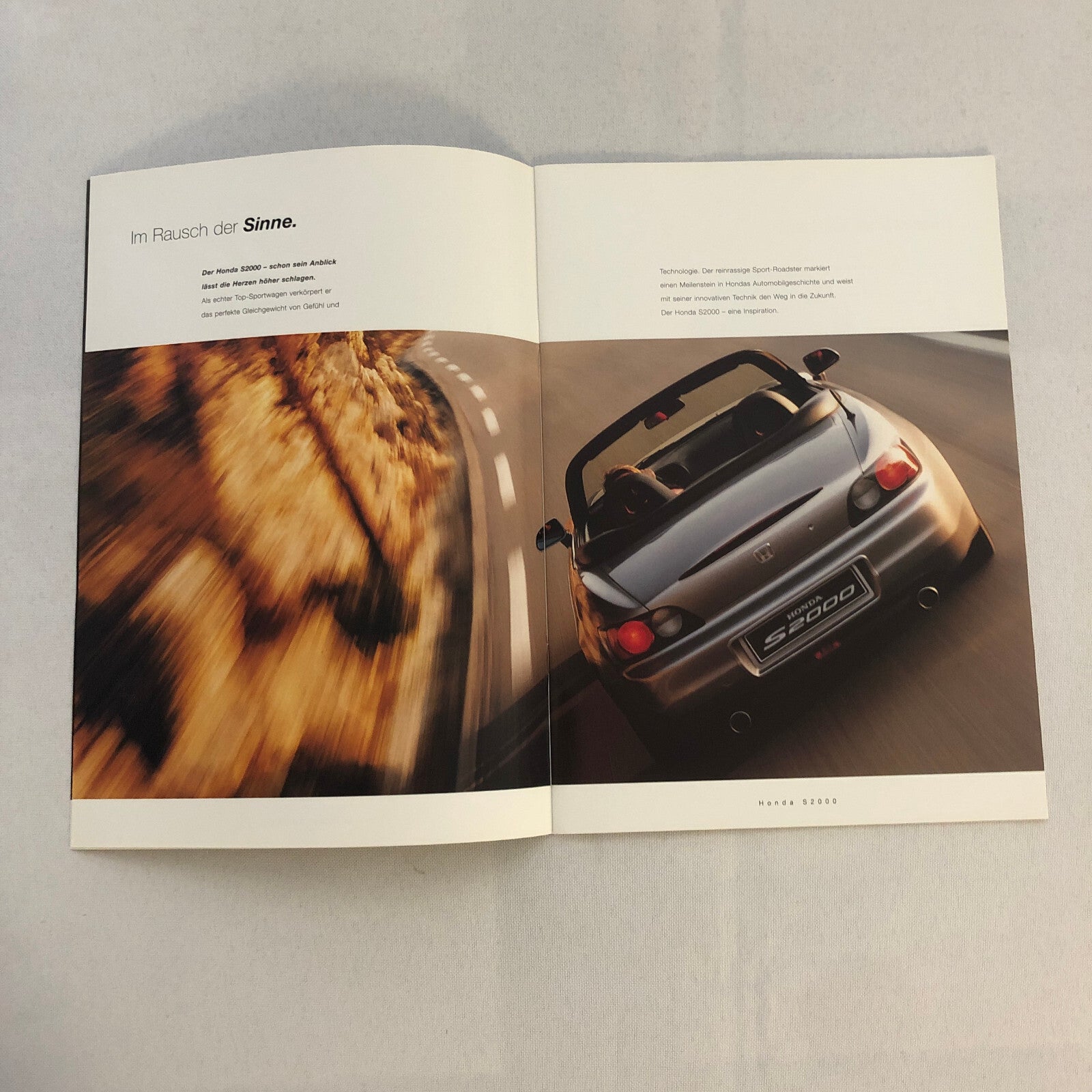Honda S2000 Car Sales Brochure GERMAN Text European Market