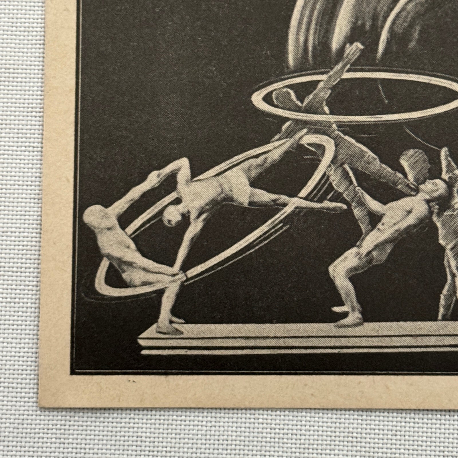 Vintage Circus Acrobat Balancing Act Acrobat Advertising Card Image Stanley Four