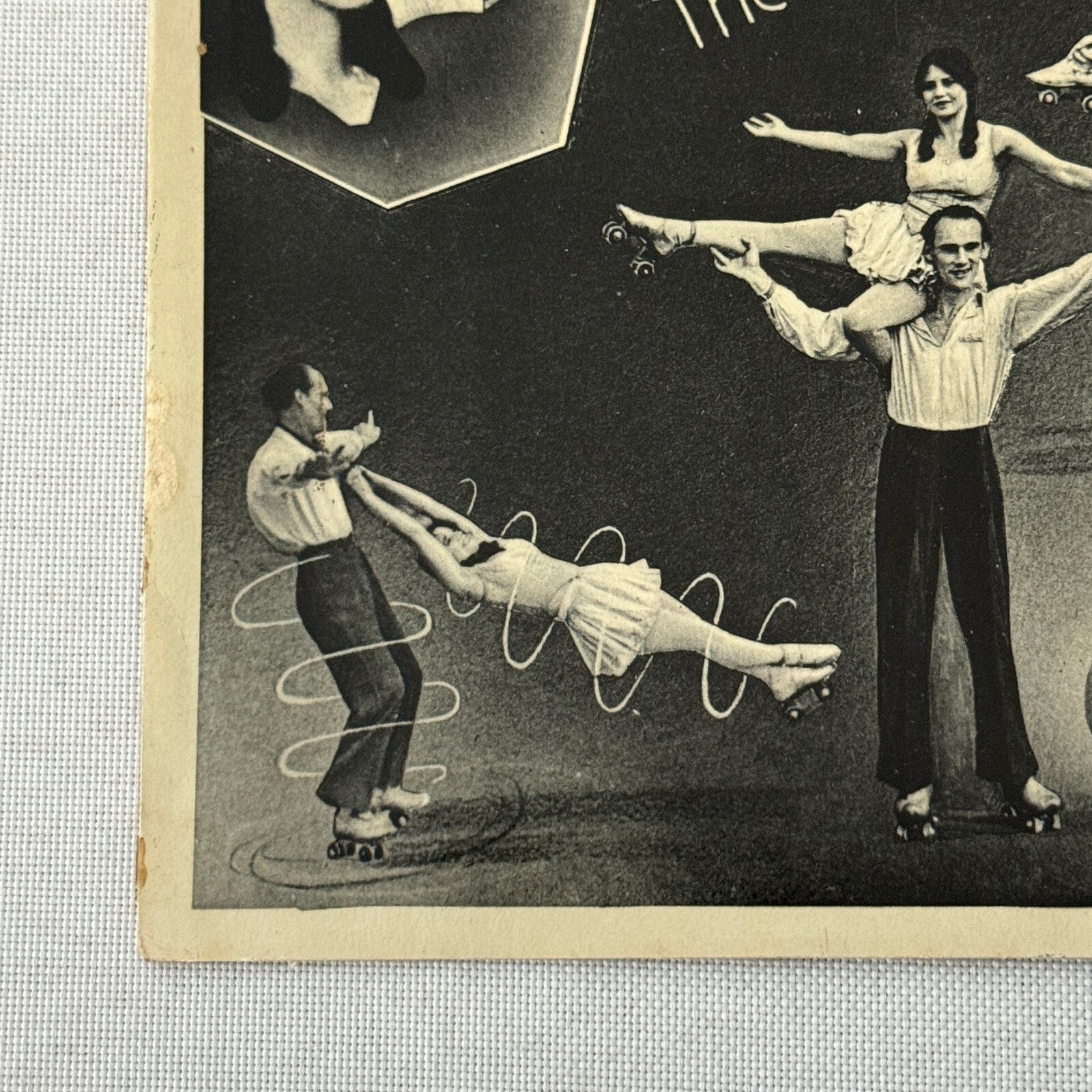 Vintage Circus Rollerskating Roller Skate Act Postcard Post Card 2 Donalds