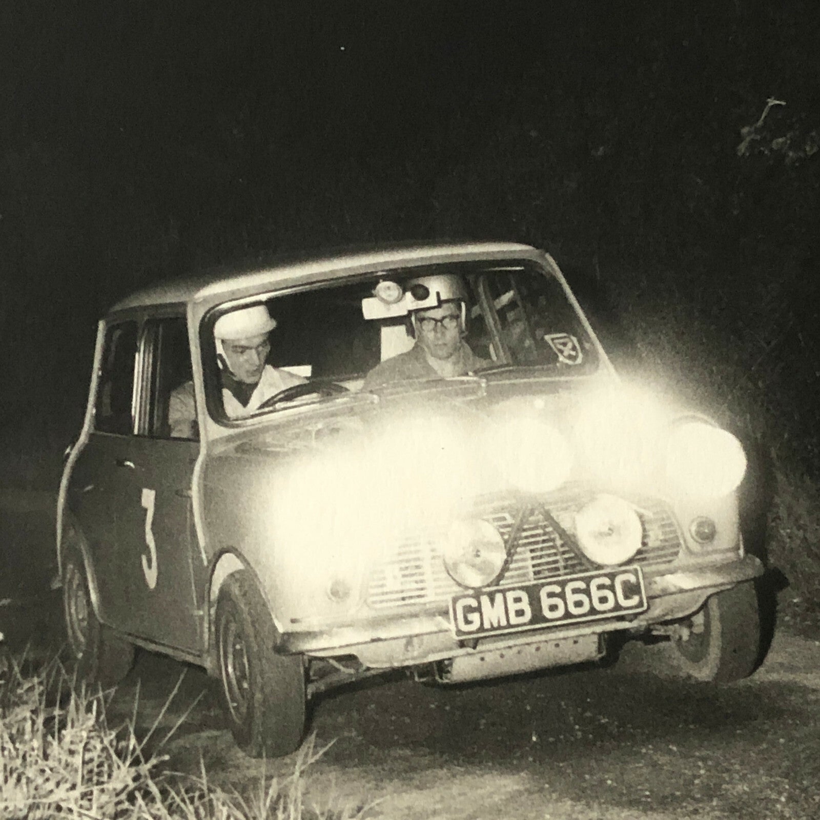 Vintage Austin MINI Racing Car Photo Photograph Print - Rally Rallye Car ? 