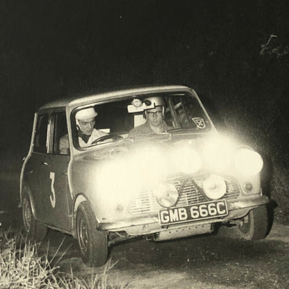 Vintage Austin MINI Racing Car Photo Photograph Print - Rally Rallye Car ? 