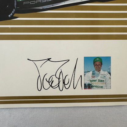 Vintage Porsche Quaker State Indy Racing Car Card Teo Fabi Driver