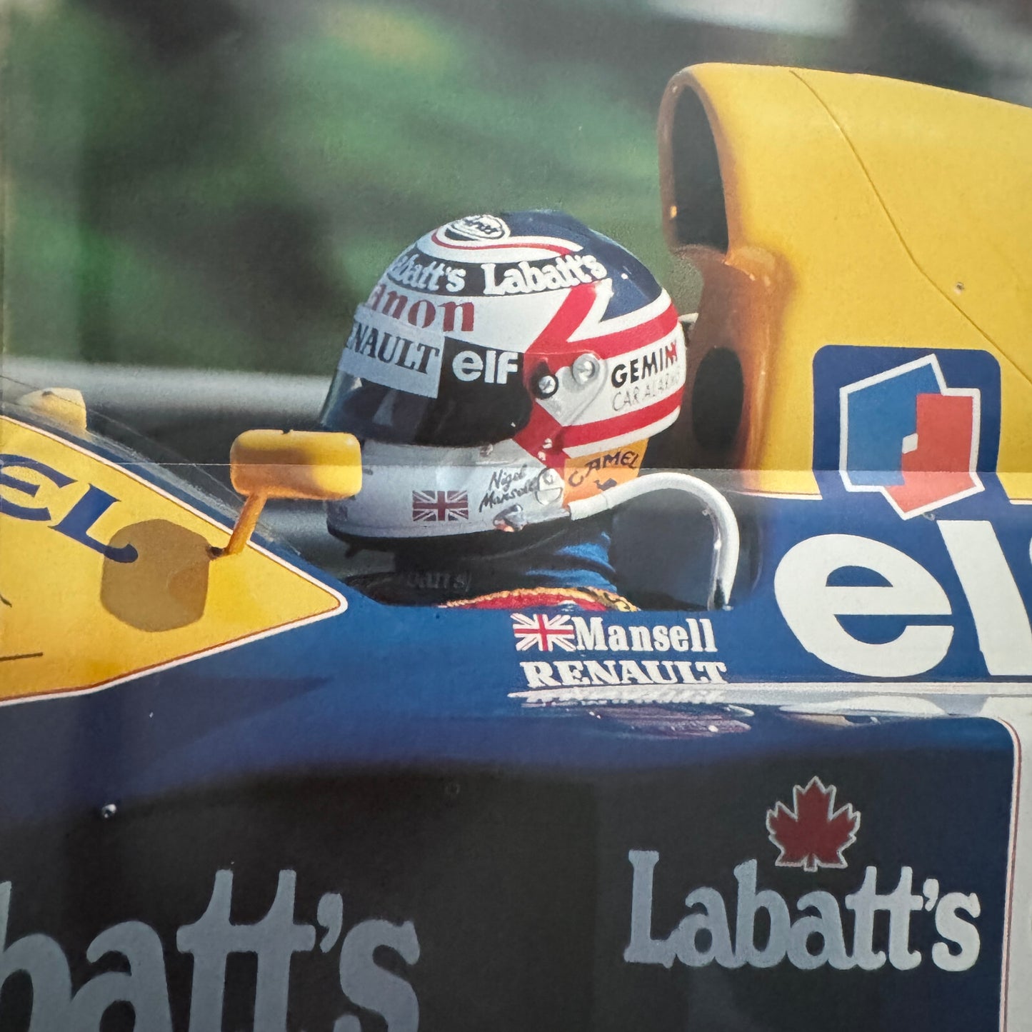 Nigel Mansell Renault ELF Formula One F1 Racing Poster