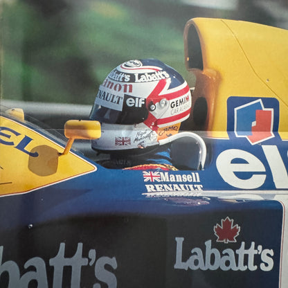 Nigel Mansell Renault ELF Formula One F1 Racing Poster