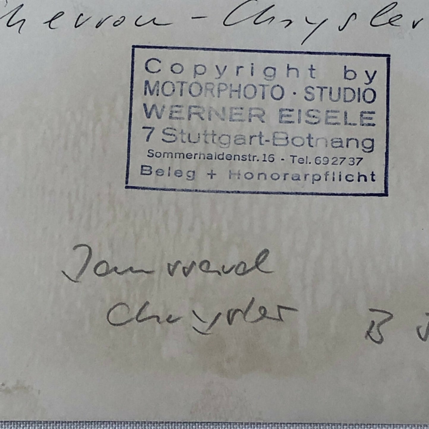 Vintage 1976 Formula 2 F2 Hockenheim Racing Photo Photograph Chevron Chrysler 