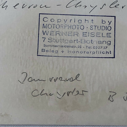 Vintage 1976 Formula 2 F2 Hockenheim Racing Photo Photograph Chevron Chrysler 