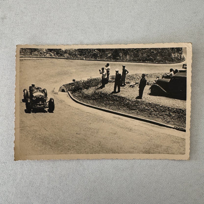 Vintage Real Photo Postcard Post Card RPPC Racing Car Automobile Race Italian