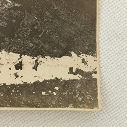 Vintage Photograph Photo Early Car Automobile Antique Mountains Snow