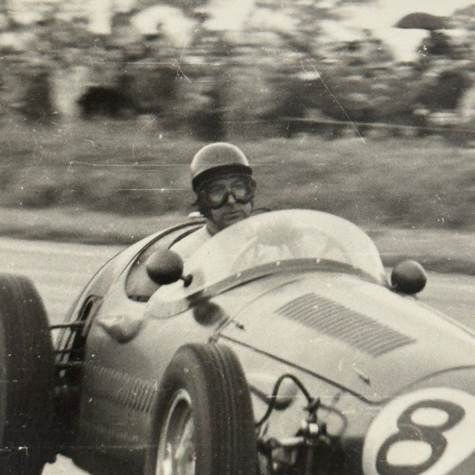 Vintage Racing Photo Photograph 1954 British Grand Prix Maserati 250F Wharton