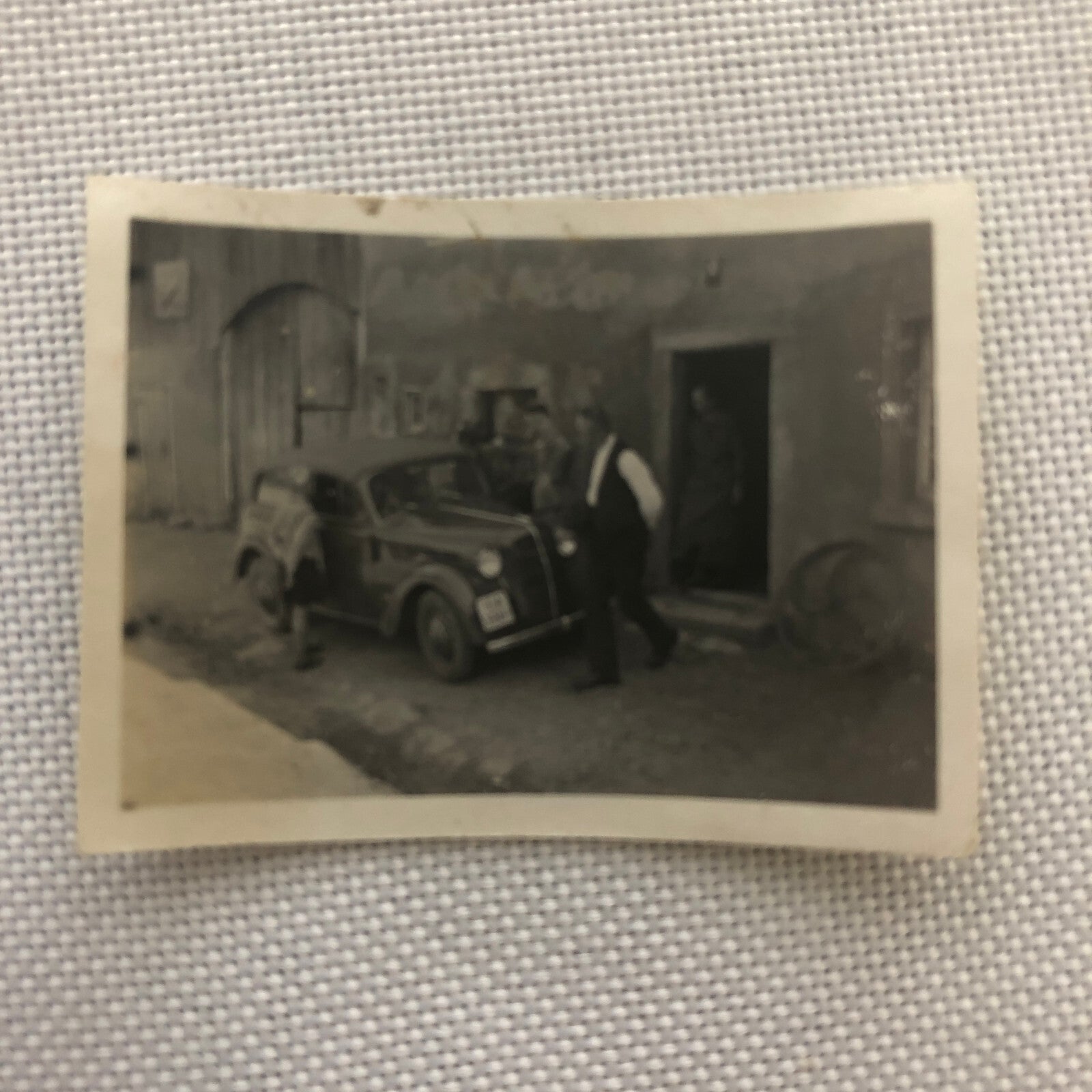 Vintage Photo Photograph Lot People with Anique Car Chickens Automobile AL22SM1