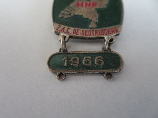 Vintage 1966 MNR Z.A.C ZAC de Slotridders European Car Club Rally Pin Badge