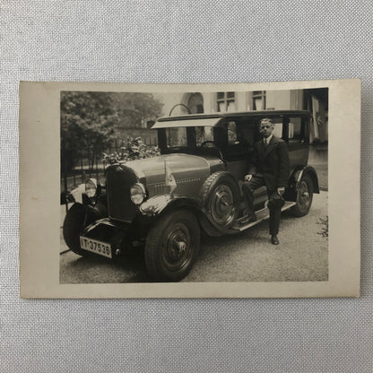 Vintage Photo Photograph Man with Classic Car - Tag AL22SM2