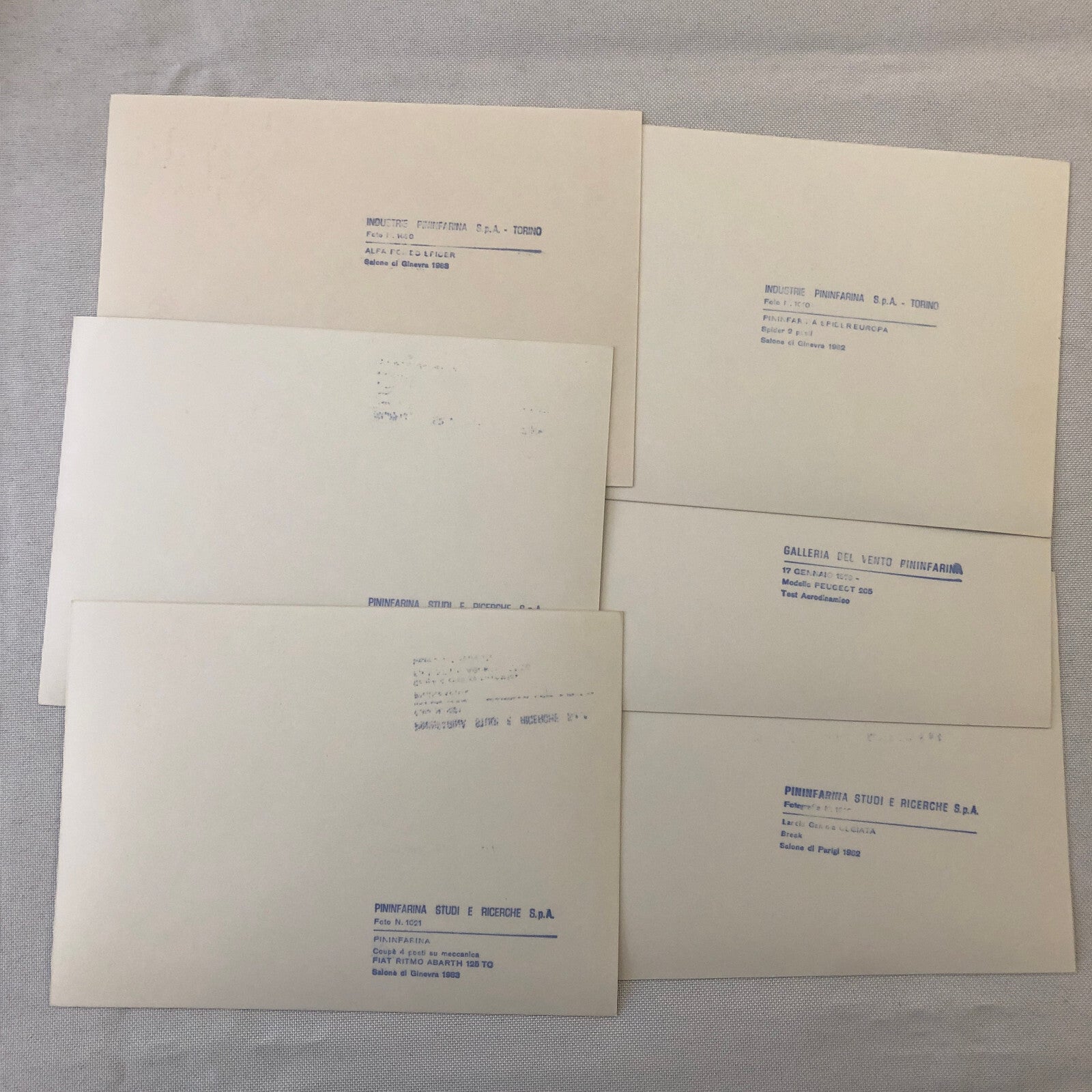 1983 Pininfarina Design Press Kit with Photos Alfa Romeo Spider Fiat Spider +